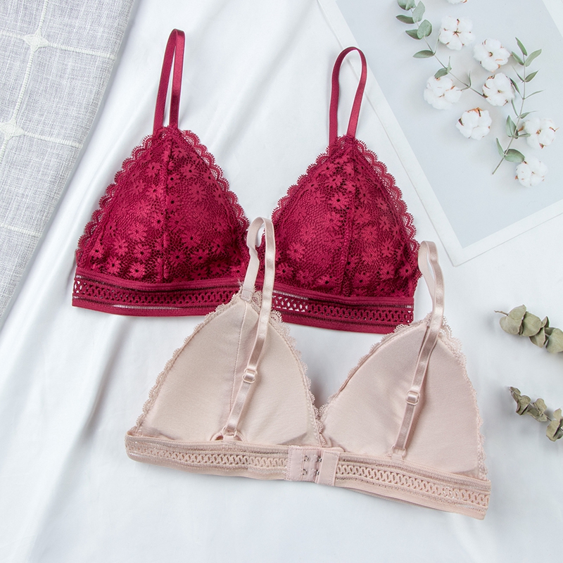 Lace Bralette Set - مثير الأزهار الدانتيل الصدرية الأعلى للنساء